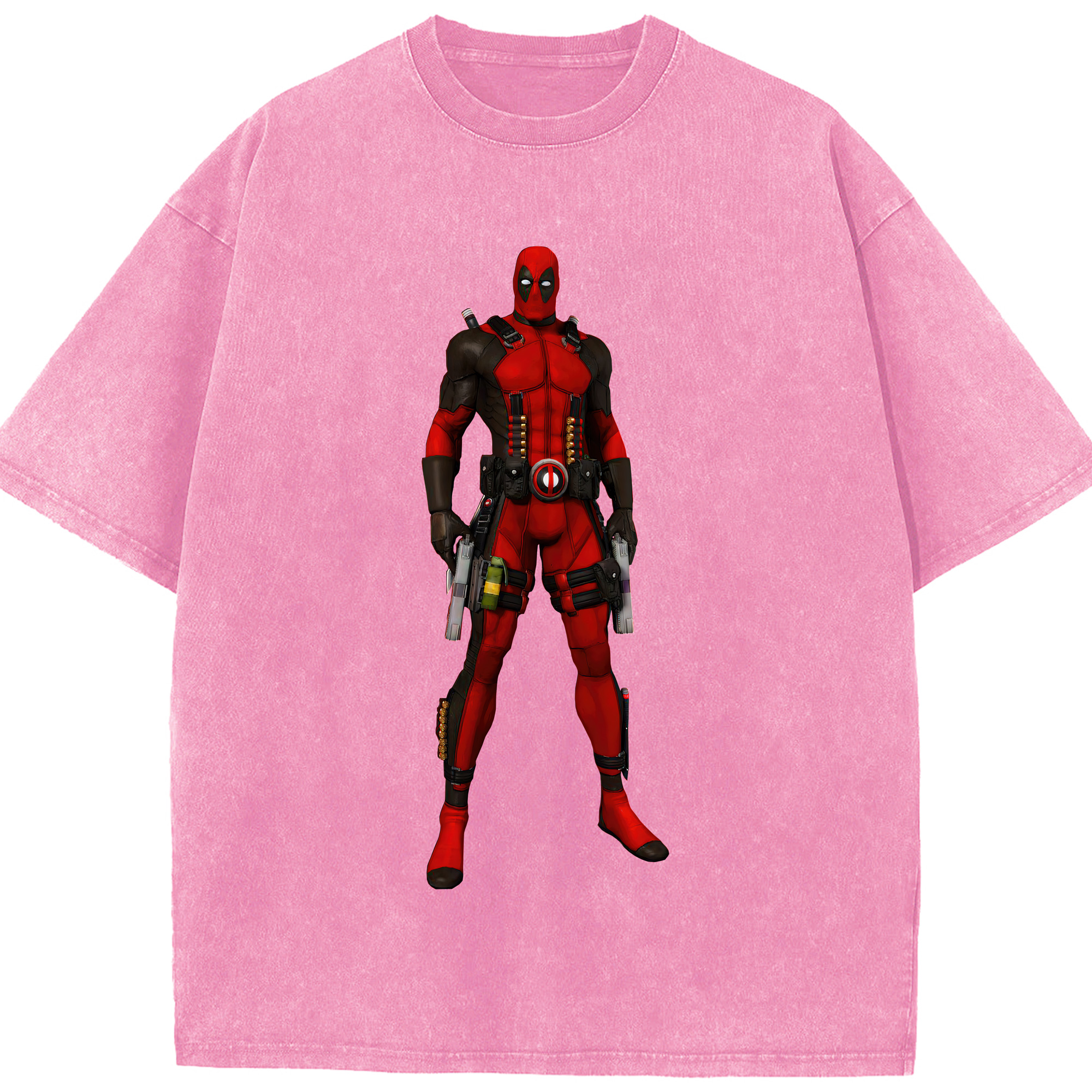 （画像用） Deadpool デッドプール 綿100% ヴィンテージ風 半袖Tシャツ（フロントプリント）
